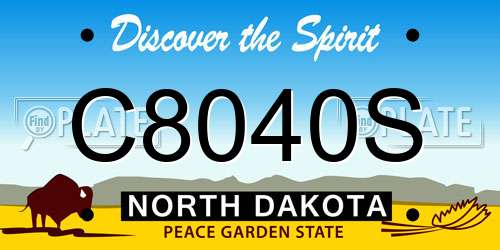 C8040S North Dakota License Plate