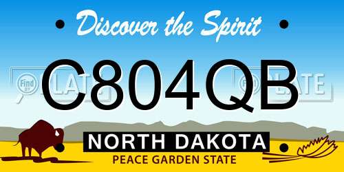 C804QB North Dakota License Plate