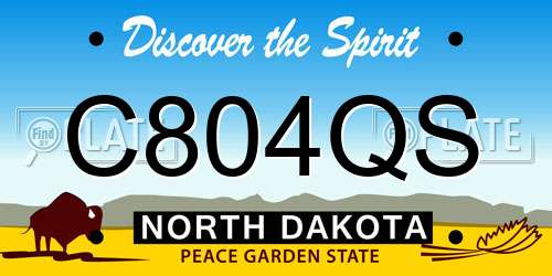 C804QS North Dakota License Plate