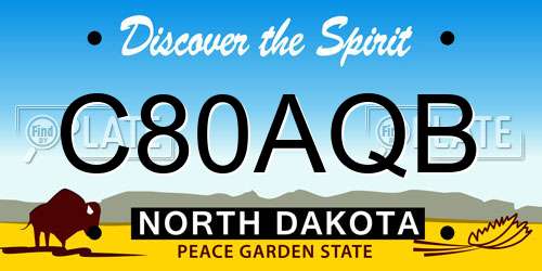 C80AQB North Dakota License Plate