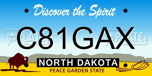 C81GAX North Dakota License Plate