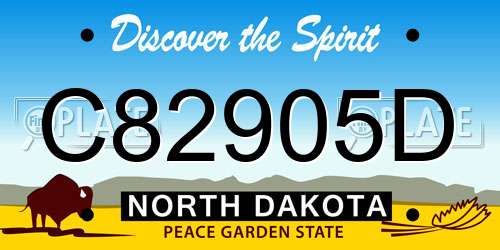 C82905D North Dakota License Plate