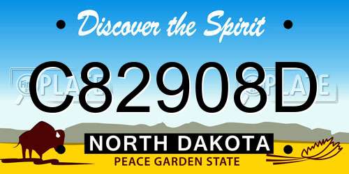 C82908D North Dakota License Plate