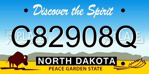 C82908Q North Dakota License Plate