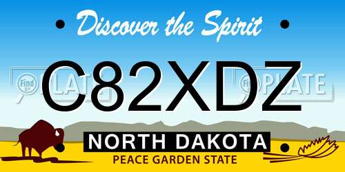 C82XDZ North Dakota License Plate