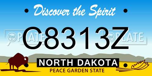 C8313Z North Dakota License Plate