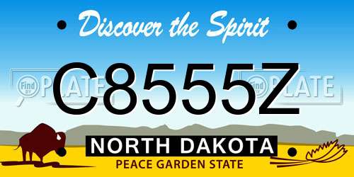 C8555Z North Dakota License Plate
