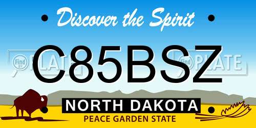 C85BSZ North Dakota License Plate
