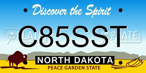 C85SST North Dakota License Plate