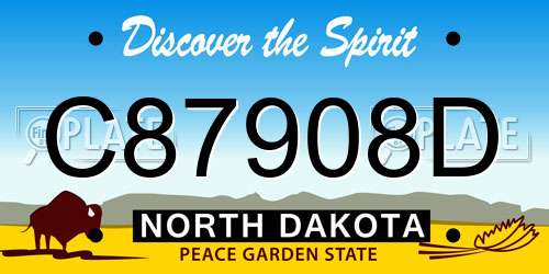 C87908D North Dakota License Plate
