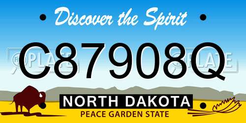 C87908Q North Dakota License Plate