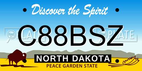 C88BSZ North Dakota License Plate