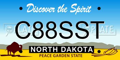C88SST North Dakota License Plate