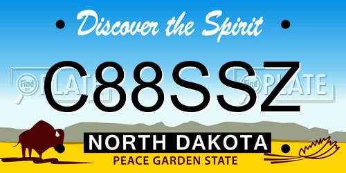 C88SSZ North Dakota License Plate