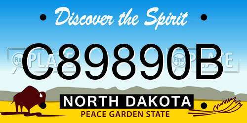 C89890B North Dakota License Plate