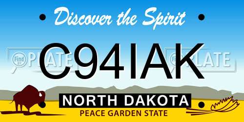 C94IAK North Dakota License Plate