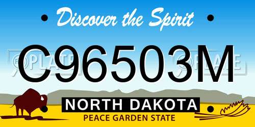 C96503M North Dakota License Plate