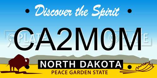 CA2M0M North Dakota License Plate
