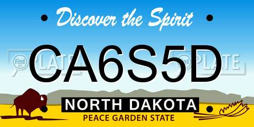 CA6S5D North Dakota License Plate