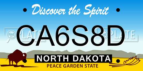 CA6S8D North Dakota License Plate