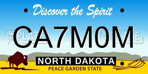 CA7M0M North Dakota License Plate