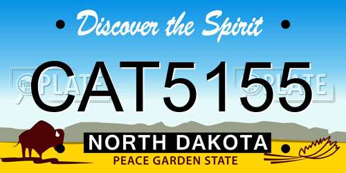 CAT5155 North Dakota License Plate