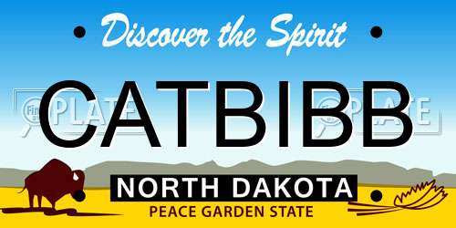 CATBIBB North Dakota License Plate