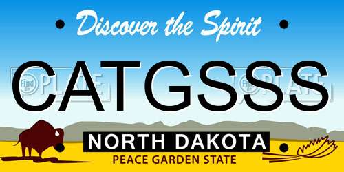 CATGSSS North Dakota License Plate