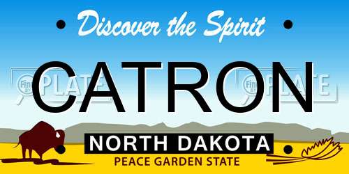 CATRON North Dakota License Plate