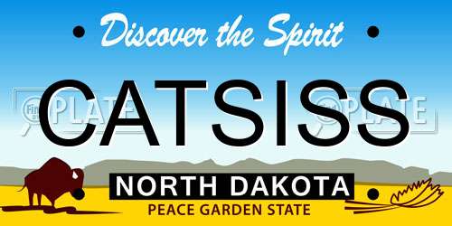 CATSISS North Dakota License Plate