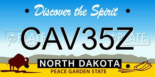 CAV35Z North Dakota License Plate