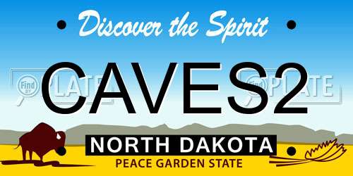 CAVES2 North Dakota License Plate
