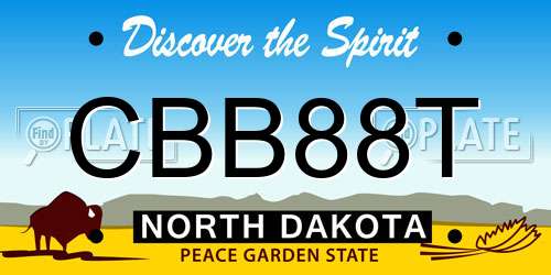 CBB88T North Dakota License Plate