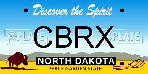CBRX North Dakota License Plate