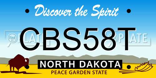 CBS58T North Dakota License Plate