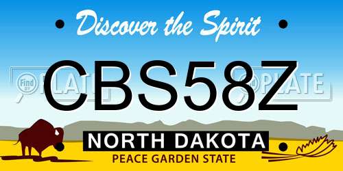 CBS58Z North Dakota License Plate