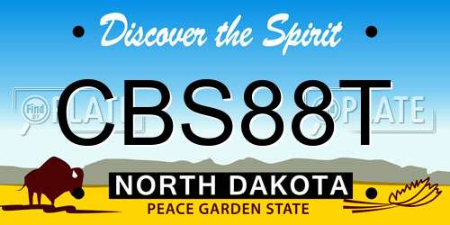 CBS88T North Dakota License Plate