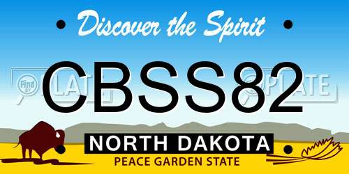 CBSS82 North Dakota License Plate