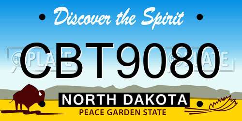 CBT9080 North Dakota License Plate
