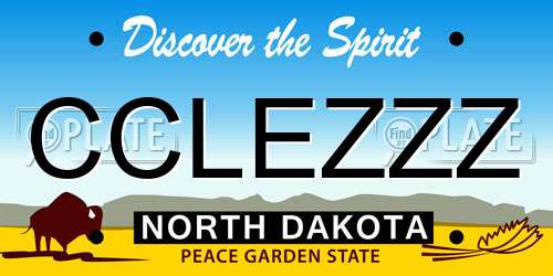 CCLEZZZ North Dakota License Plate