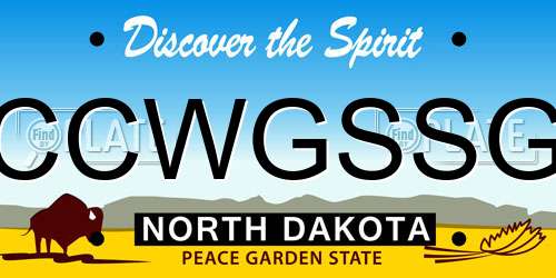 CCWGSSG North Dakota License Plate
