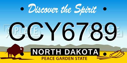 CCY6789 North Dakota License Plate