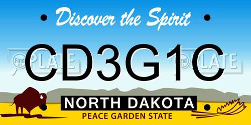 CD3G1C North Dakota License Plate
