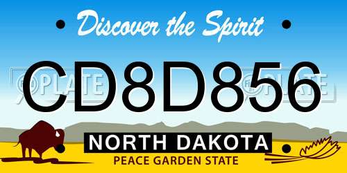 CD8D856 North Dakota License Plate