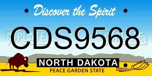 CDS9568 North Dakota License Plate