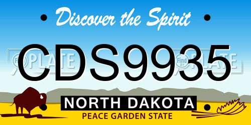 CDS9935 North Dakota License Plate
