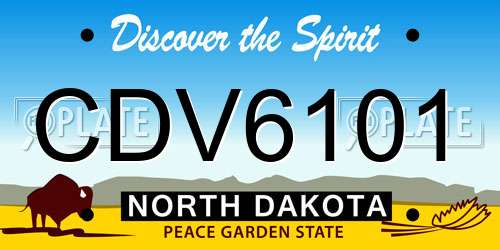 CDV6101 North Dakota License Plate
