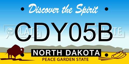 CDY05B North Dakota License Plate