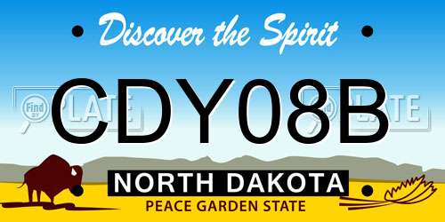 CDY08B North Dakota License Plate
