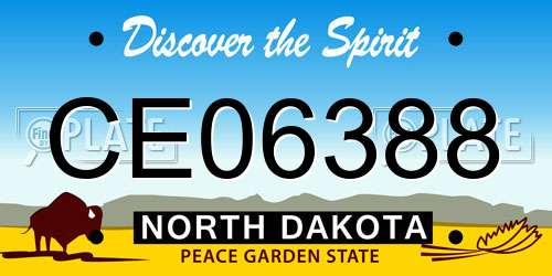 CE06388 North Dakota License Plate